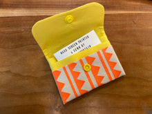 Load image into Gallery viewer, Card wallet - Neon orange zig zag stripe (vertical pattern)