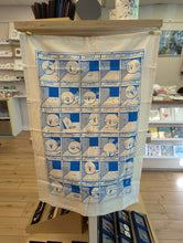 Load image into Gallery viewer, Pigeon Holes Blue Tea Towel
