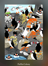 Load image into Gallery viewer, Puffin colony card
