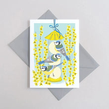 Load image into Gallery viewer, Blue Tits &amp; Forsythia Card
