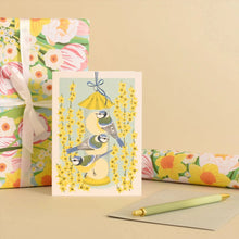 Load image into Gallery viewer, Blue Tits &amp; Forsythia Card
