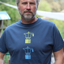 Load image into Gallery viewer, Double Espresso denim blue T-shirt

